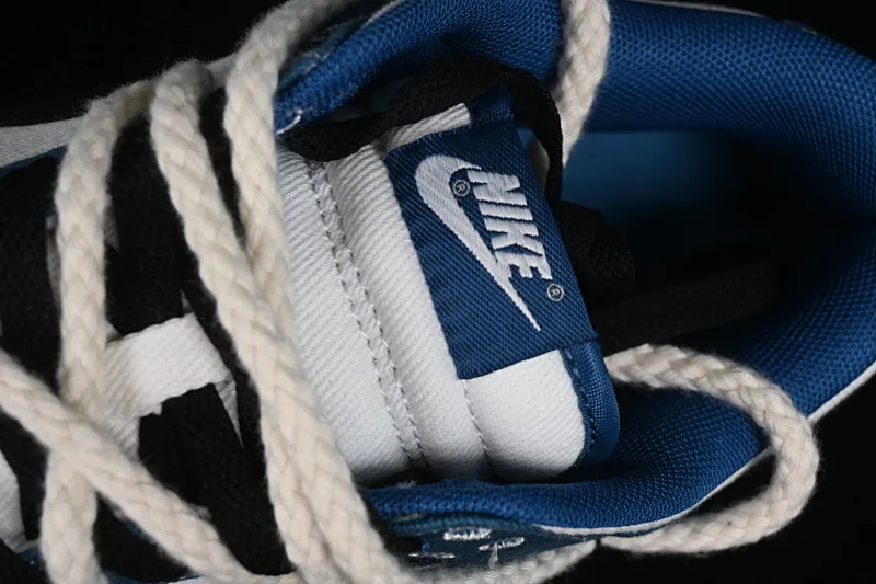 All categories Nk SB Dunk series Nk SB Dunk Low Low-top sneakers Nk Dunk Low Black and white blue High street style Protect the ocean Hemp rope deconstruction SB strap low-top casual sneakers DV0834-101